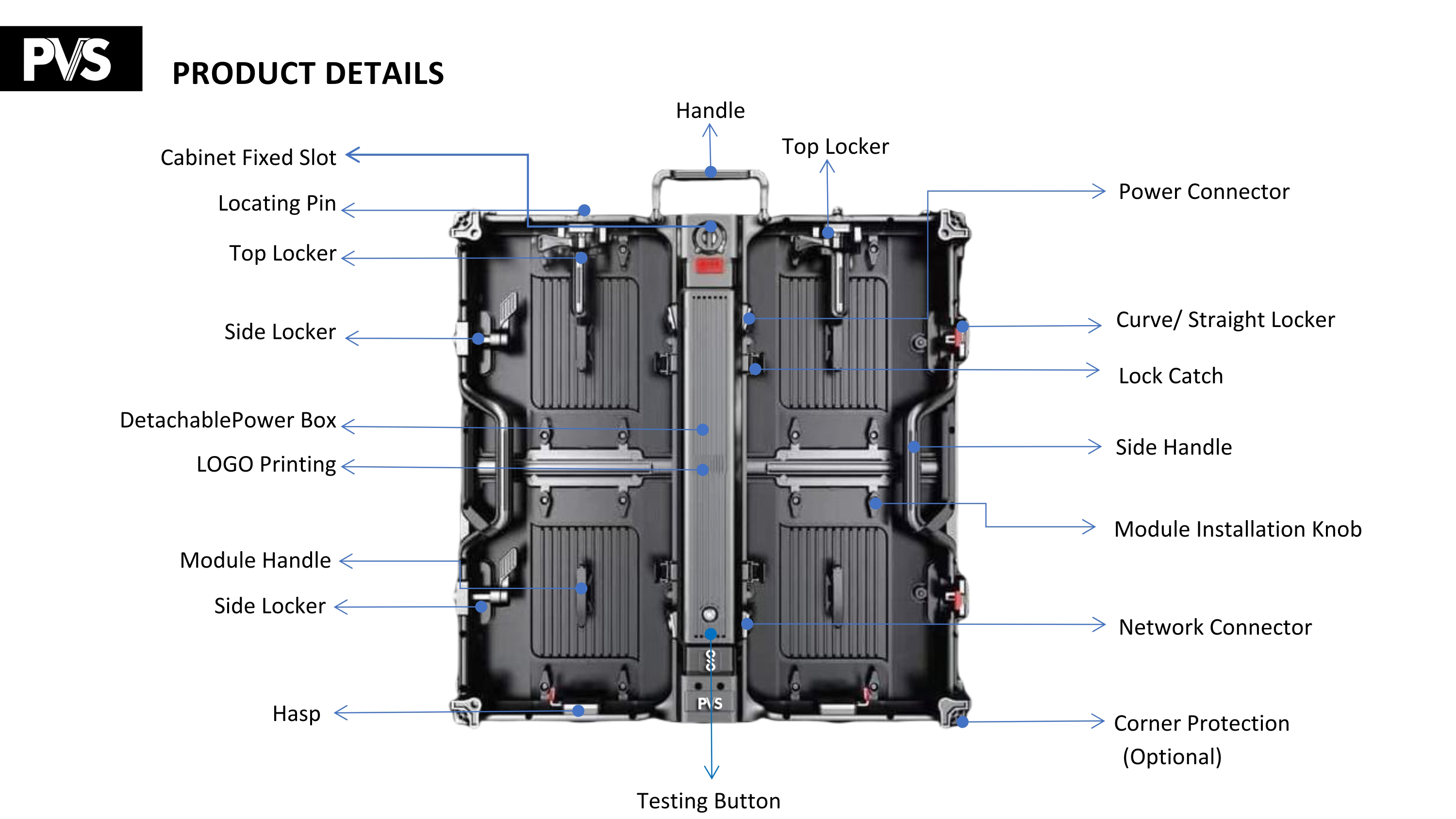 Outdoor rental LED panel stack